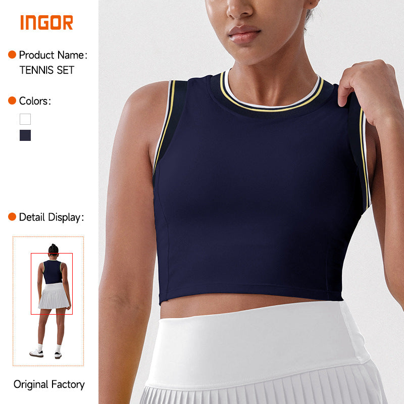 Summernew arrival breathable racer vest women's sports tops beautiful back yoga vest running tennis uniform tops women