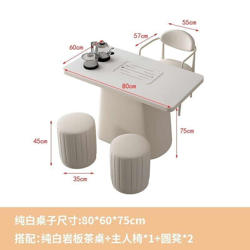 Cream style small apartment balcony tea table and chair combination modern casual water kettle all-in-onefor home tea table new arrival