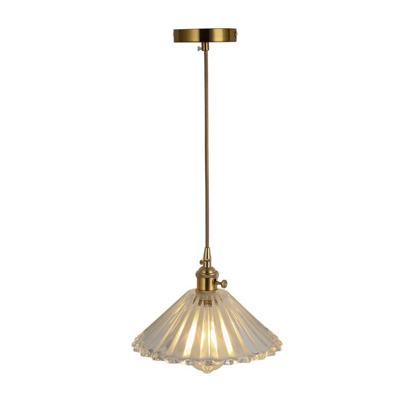 Bedside chandelier Nordic creative retro glass chandelier simple personality fashion bar restaurant bar lighting