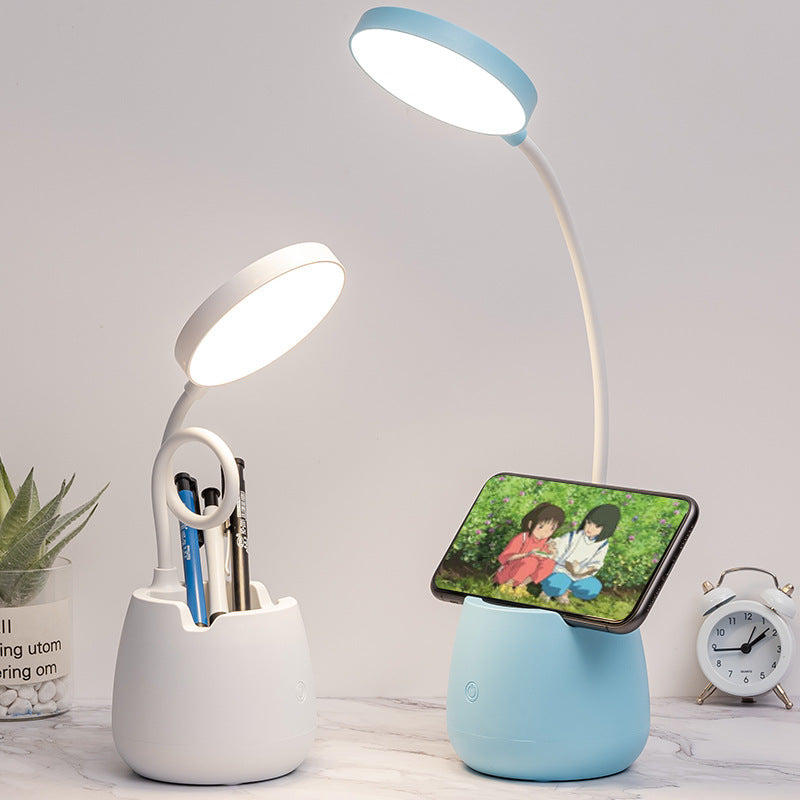 supply stall wholesale led eye protection desk lamp dormitory student three-color adjustable usb charging creative bedside lamp