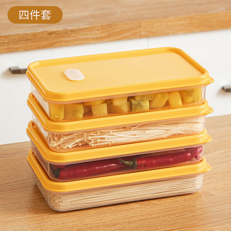 Kitchen Food Refrigerator Storage Box Transparent Sealed Fruit Food Fresh-keeping Box Food Grade Plastic Japanese Bento Box