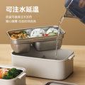 304 stainless steel lunch box satchel multi-layer thermal insulation lunch box portable lunch sealed rectangular lunch box