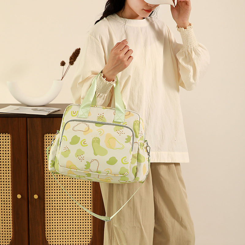 Large capacity maternity bag fashionable portable mommy bag travel storage shoulder handbag backpack multifunctional baby bag