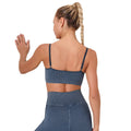 Clearance washed jacquard seamless sports bra cut out braid fitness sling intimates yoga wear sports vest women