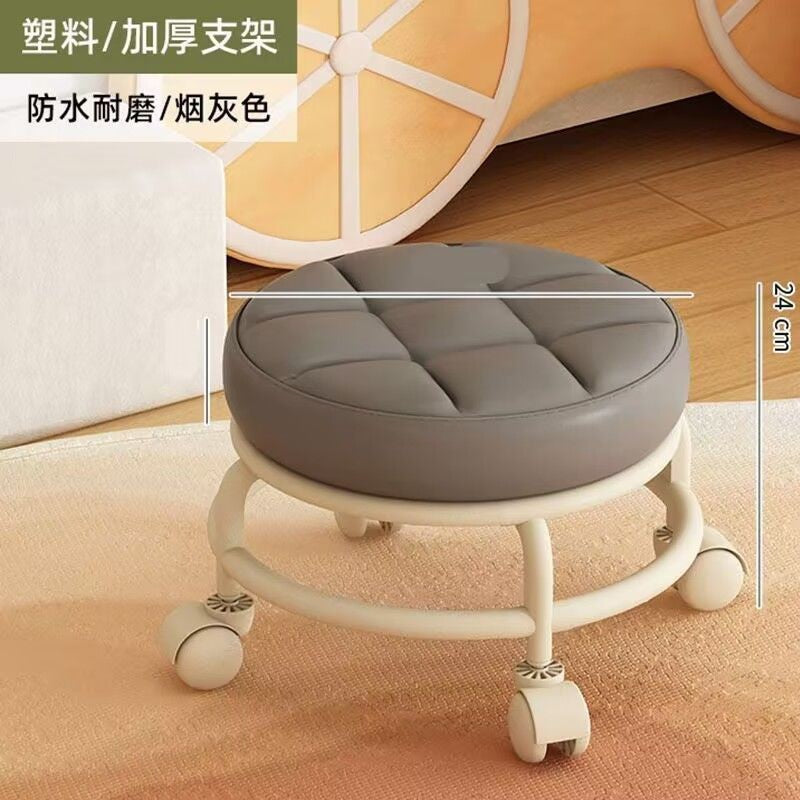 Manufacturer wholesale universal wheel stool pulley square Internet celebrity lazy backrest chair household with wheel shoe change dismantling express