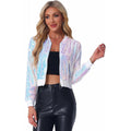 fashion glitter sequin pilot long sleevesjacketspringnew arrivalelegantshortoutwear