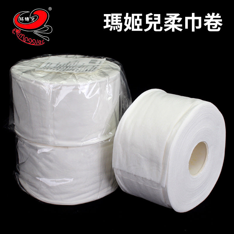 Maji'er soft towel roll small roll point broken towel15*15 about 80 sections beauty salon cotton soft towel plain thin style