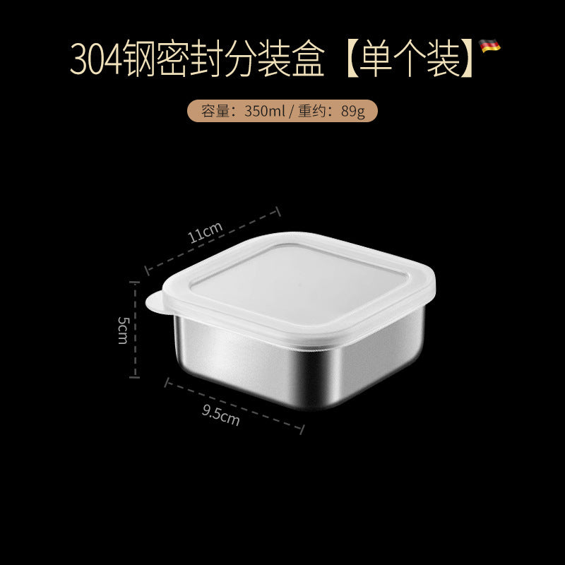 304 stainless steel miscellaneous grains brown rice packing box quantitative fat reduction food grade frozen microwave steamable meal small lunch box