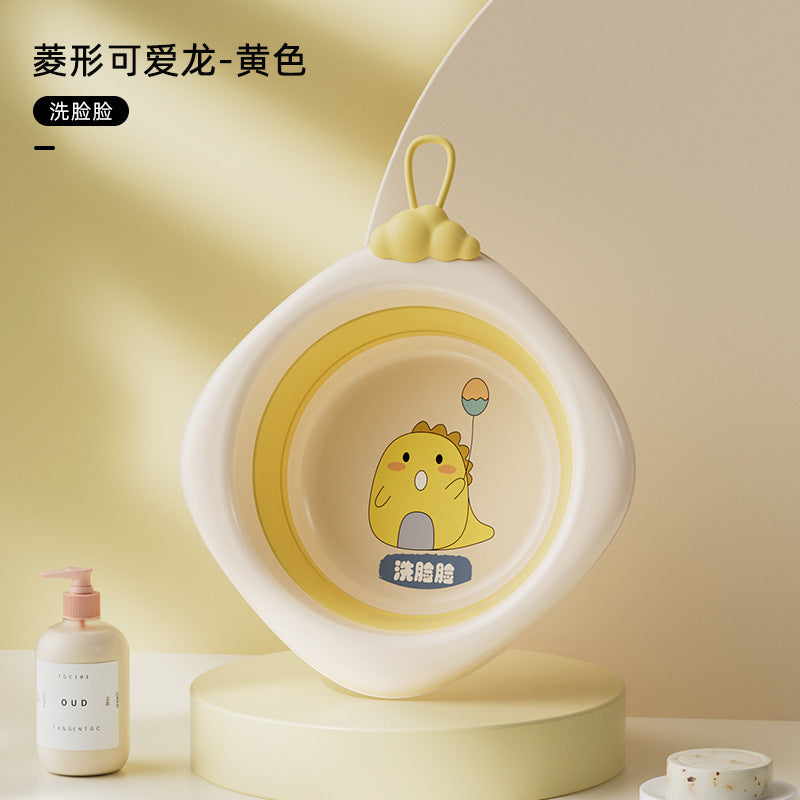 Baby foldable wash basin - kids' bath tub for washing face, bottom, and feet - newborn and infant-sized