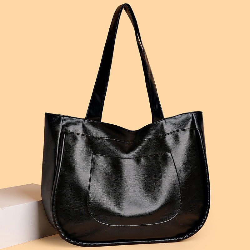 2025 new fashion cross-border women's bag - high-quality versatile tote bag, large capacity shoulder bag, minimalist commuter bag, mom bag