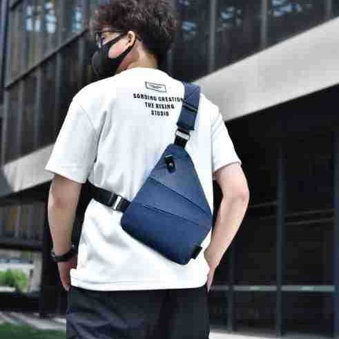 Cross-border  new shoulder bag men's leisure sports light breast bag outdoor leisure messenger bag wholesale delivery