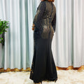 african cross-border sourcing: factory direct, european & american fashionable, slim-fit, stretchy, rhinestone & beaded maxi dress