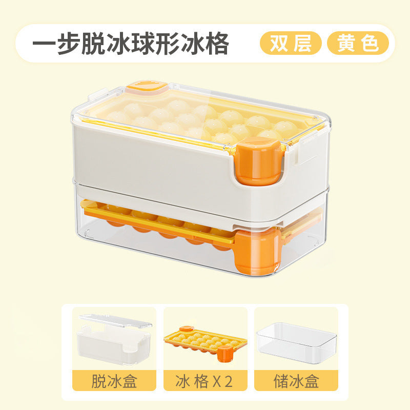 Ice grid mold with lid ice storage press ice box food grade ice cube mold easy demoulding large capacity ice storage box