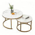 Accessible luxuryclassy coffee table living room countertop coffee table for home small apartment tea table size round combination center table