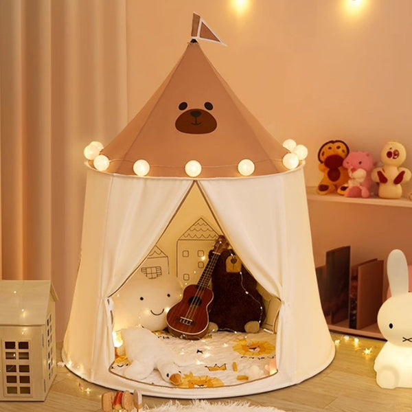 Yurt Kids Tent Indoor Princess Castle Boys and Girls Play Cabin Baby Foldable Toy Tent