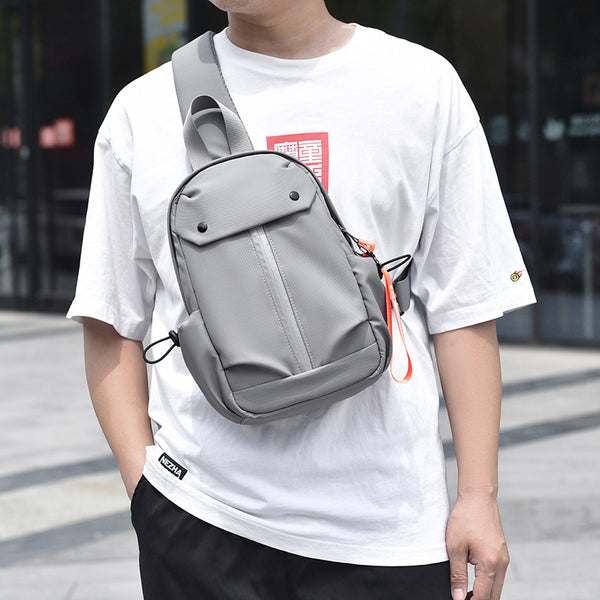 Men's breast bag autumn trend sports messenger bag casual Oxford cloth business multi-functional shoulder backpack wholesale