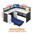 Saint li staff desk employee slot with lunch break foldable bed booth computer desk and chair combination
