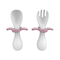 Baby training fork and spoon set - short handle self-feeding spoons for weaning and feeding - wholesale children's tableware