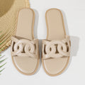 Plus size fashionable fairy style slippers flat bottom beach vacation sandals women's summer outdoor candy color sandals