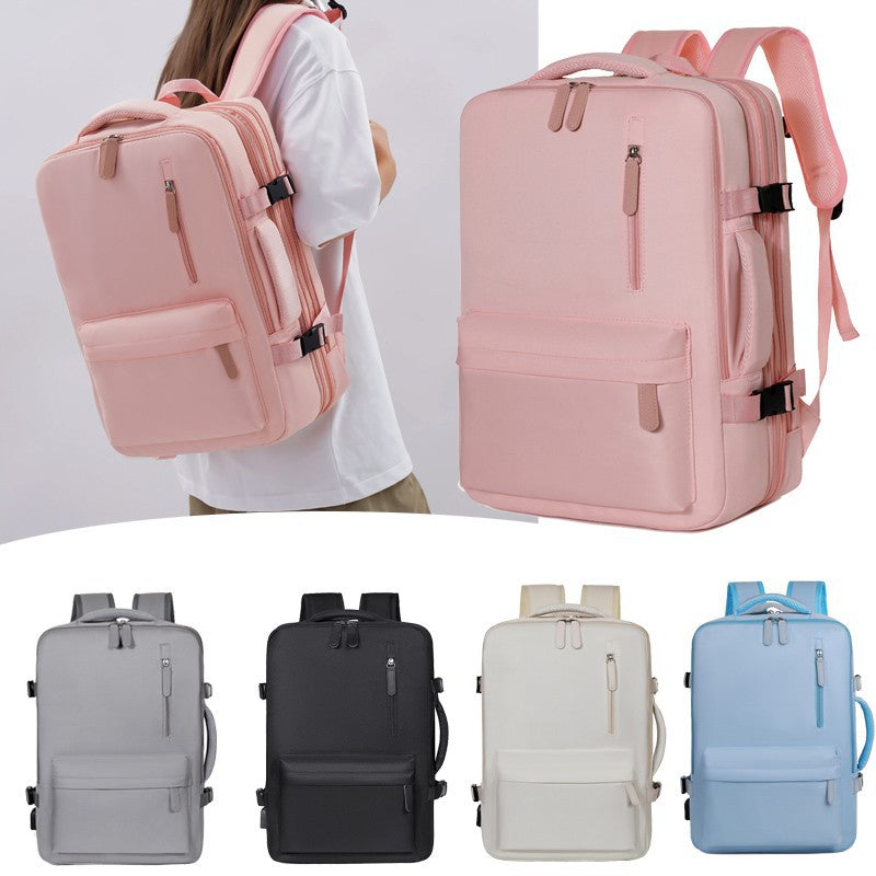New Simple Business Backpack Large Capacity Lightweight Leisure Student School Bag Short Trip Travel Laptop Backpack