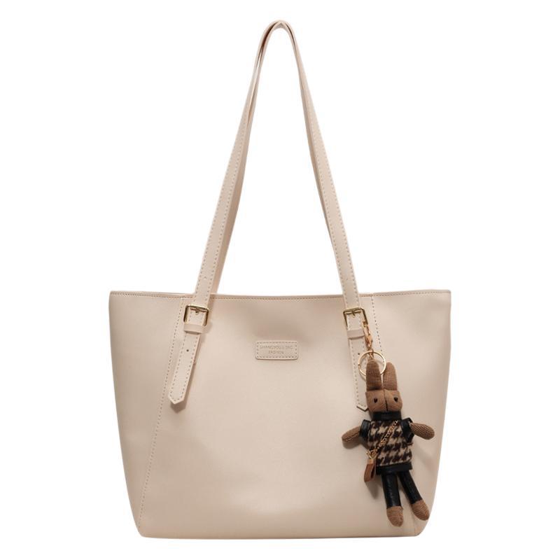Cross-border large-capacity bags, women's autumn and winter versatile 2025 new shoulder bag, college student class bag, commuter tote bag