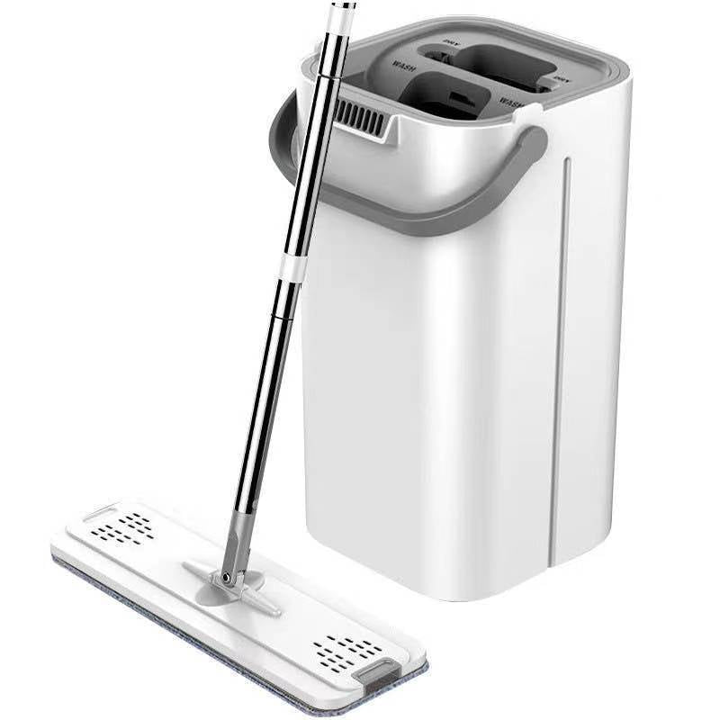 Popular lazy mop mopping handy gadgetfor homerotate dry and wet separation hands-free flat mop bucket one mop net set