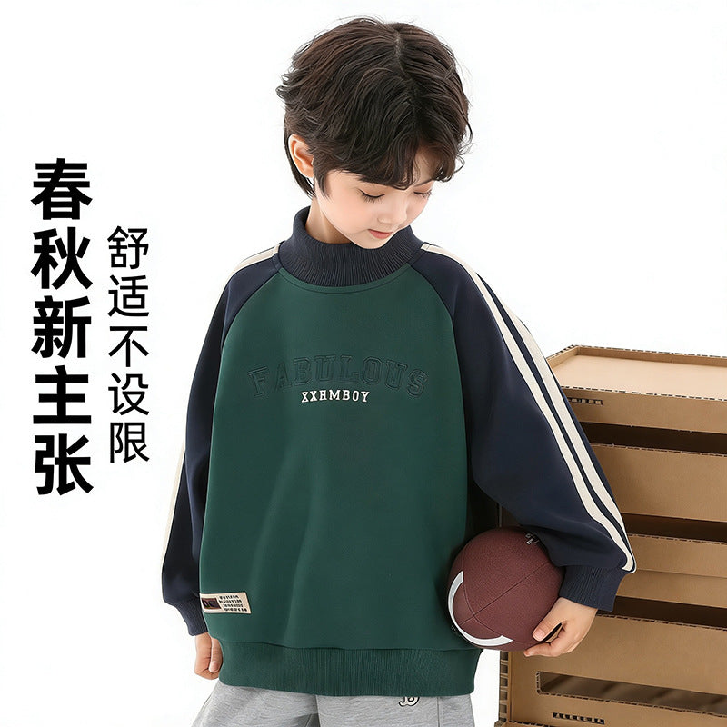 Men's spring and autumn outfit set  spring collection kids' clothing sportswear autumn style teenager spring sweatshirt boy's top