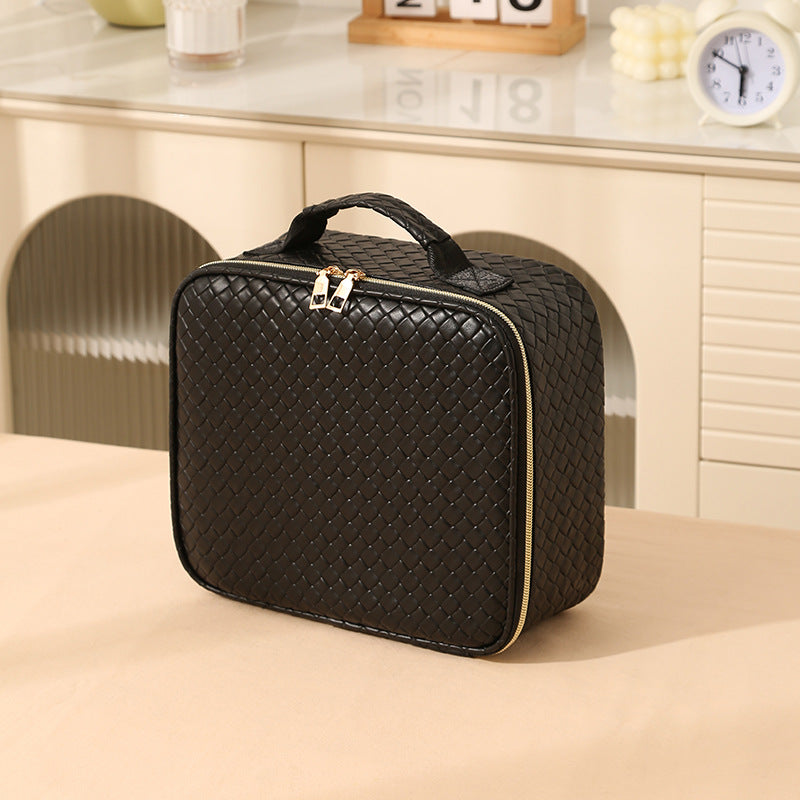 Beilian large-capacity cosmetic bag portable travel high-value cosmetic case with mirror classification cosmetic storage box