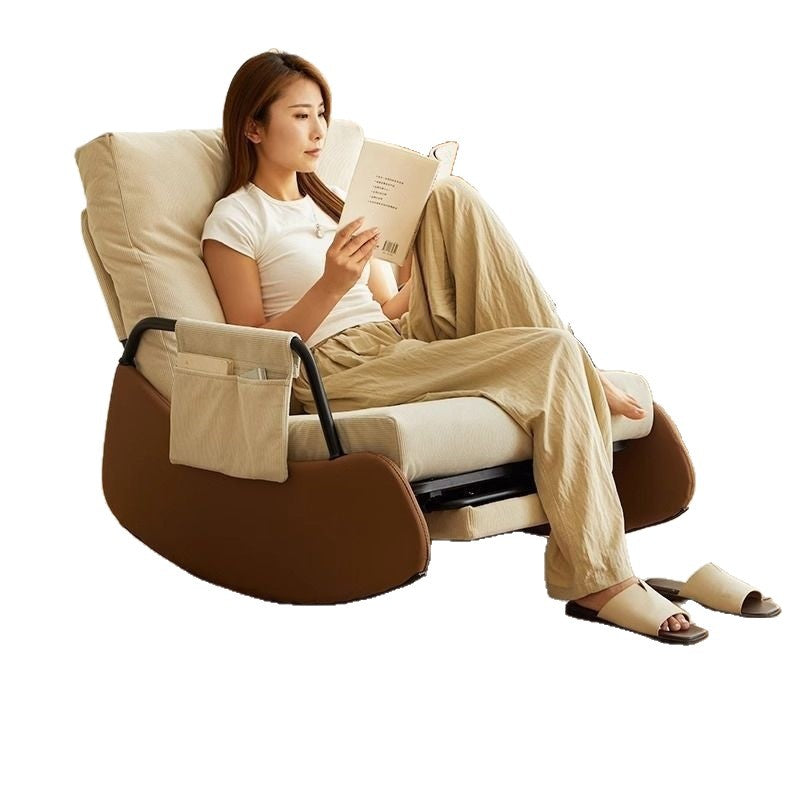 Rocking chair, recliner, sofa, lazy chair, adult reclining and sleeping single chair, casual balcony bedroom lunch break nest chair