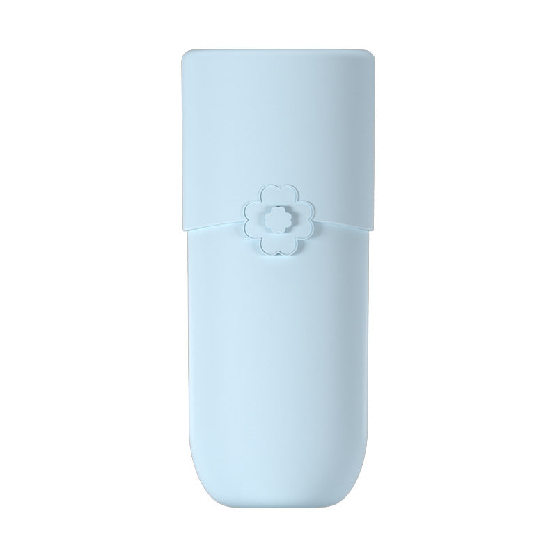 Japanese-style portable travel toothbrush box, silicone washing cup with lid, toothpaste tooth holder, tooth set storage box, mouthwash cup.