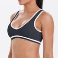 New arrival cross-border double-sided brushed color matching tight breathable beautiful back sports bra running fitness yoga weartops women