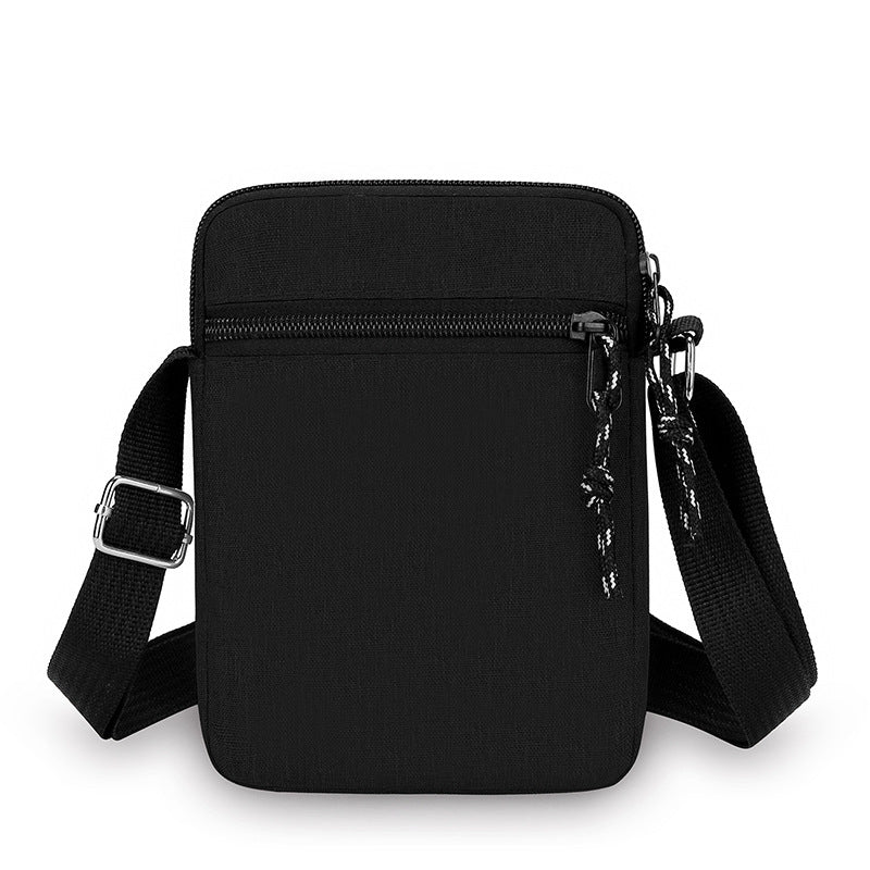 Foreign trade new light and portable shoulder bag men's casual simple mobile phone canvas bag outdoor trendy messenger bag