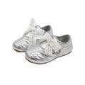 Vancahao girls' leather shoes -  spring/autumn collection: stylish lace-up bow princess shoes for kids, soft sole single shoes for students
