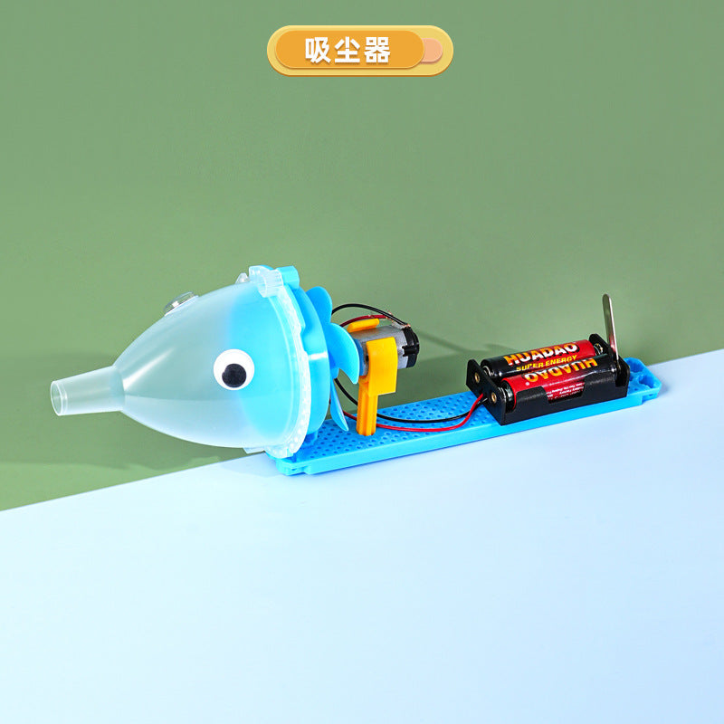Technology small production vacuum cleaner creative homemade DIY handmade puzzle assembly model children's science experiment teaching aids