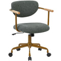 European-style practical leisure chair - solid wood armrests, comfortable for extended sitting, office chair for study, bedroom, home computer chair