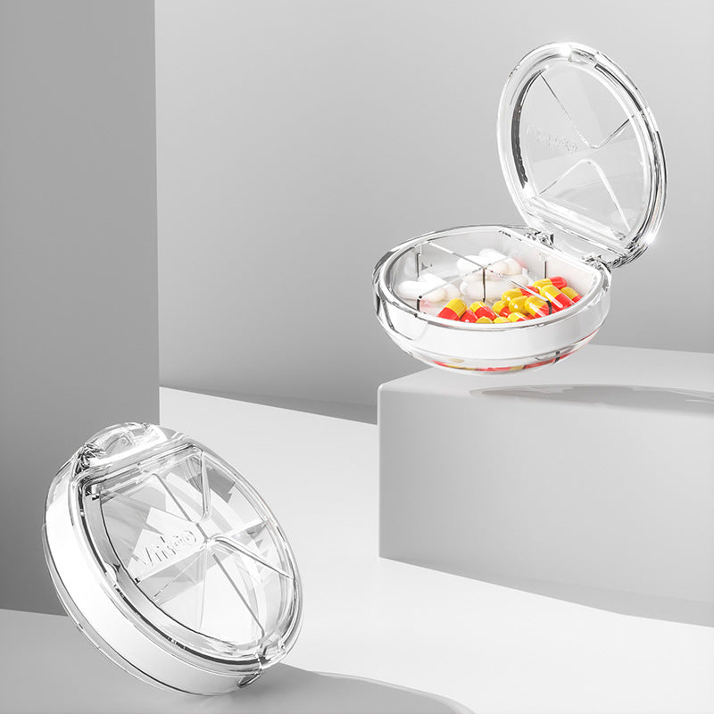 Portable small medicine box, portable small mini 7 days morning, afternoon and evening moisture-proof sealed medicine exquisite sub-packaging dust box
