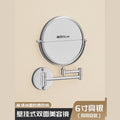 Wall-mounted makeup mirror, beauty mirror, cross-border bathroom folding double-sided magnifying round mirror, hotel bathroom vanity mirror