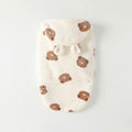 Newborn baby autumn/winter fleece-lined thickened anti-kick sleeping bag, newborn baby anti-startle swaddle, outdoor blanket, autumn season