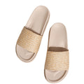 Home and outdoor wear slip-on slippers cross fabric flats shoes cross-border amazon double-layer ivory whiteflats slippers