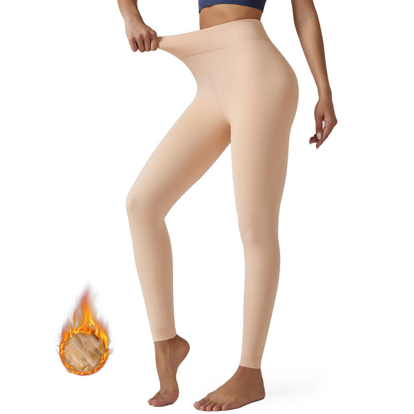 Thickened and velvet solid color bare-leg artifact leggings autumn and winter thin bare-leg large-size thermal pants integrated pants shaping women