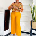 D3342 cross-border supply of european and american clothing  wholesale printed shirt wide-leg pants two-piece set african suit