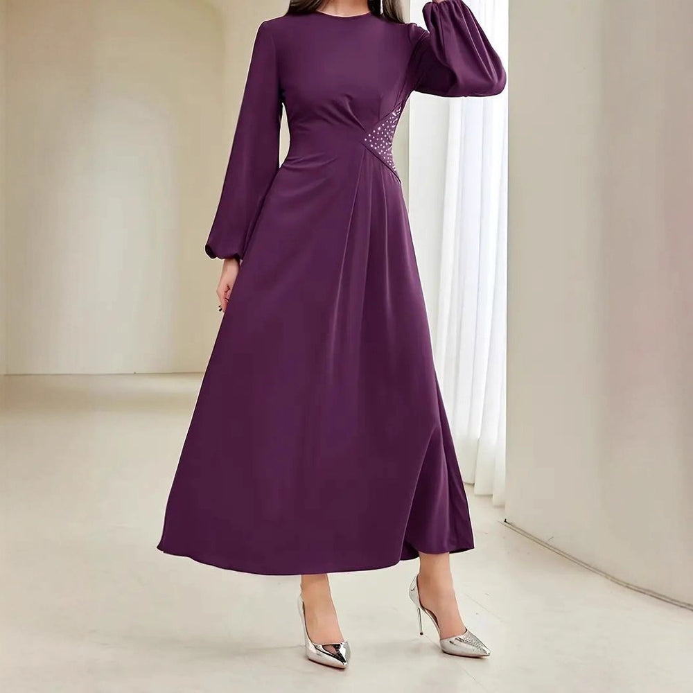 Amazon tk exportfashioncross-border women's hot diamond long skirt casualfashionelegantelegantdress