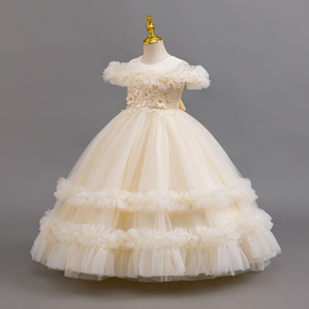 New wholesale girl's dress, fluffy wedding dress, princess dress, flower girl dress, piano recital dress, kids dress