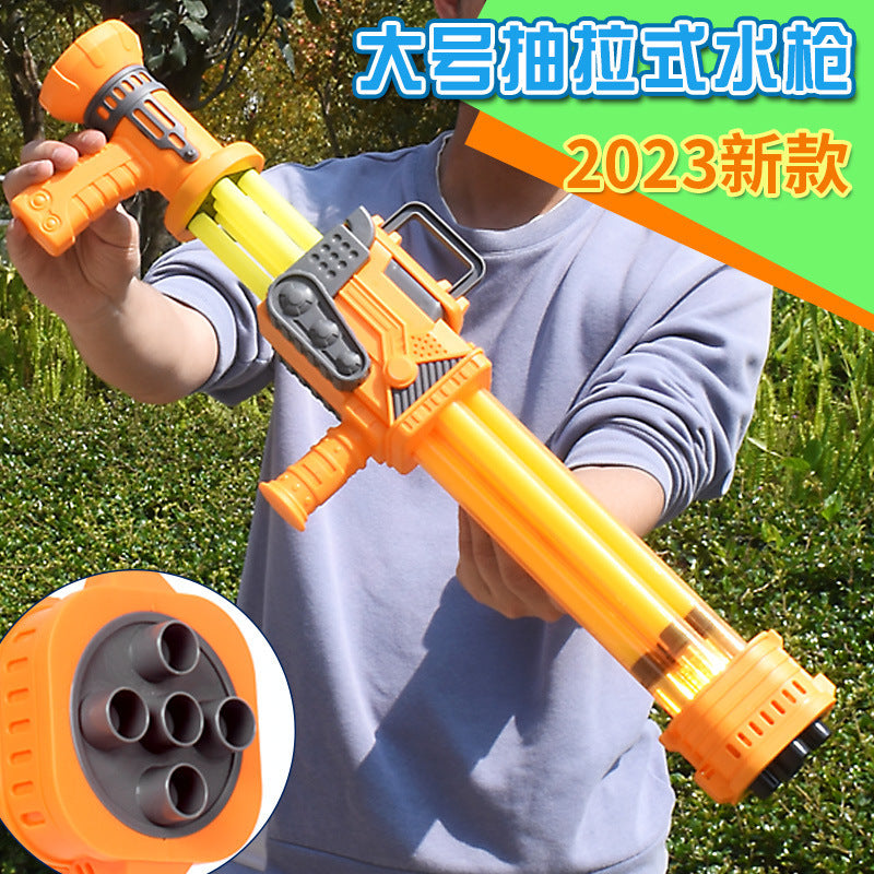 Gatling water gun - kids' toy, pull-back water cannon, multi-nozzle water gun, summer rafting & beach wholesale water play toy