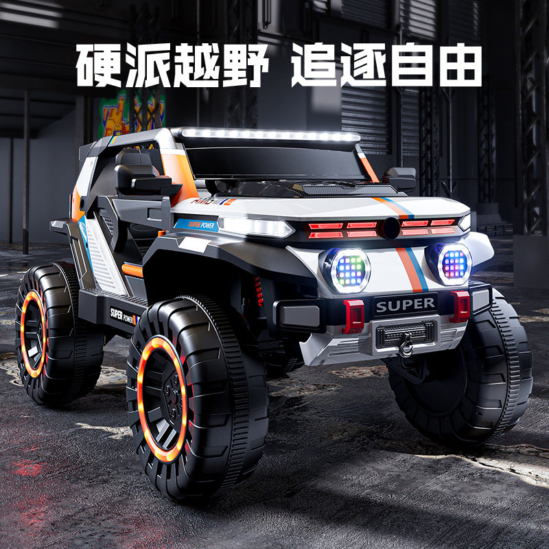 New children's oversized four-wheeled off-road vehicle 1-9 years old boys and girls can sit, remote control charging toy car