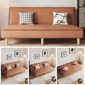 Modern minimalist folding fabric sofa - perfect for small spaces, apartments, and rental properties - cat paw leather living room accent sofa