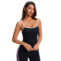 Contrast color beautiful back chest pad small camisole women's short inner bottom intimates fitness yoga wear yg-1001
