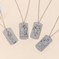 Laser engraved necklace wholesale - european & american cross-border alloy jewelry - women's couple pendant - anime cartoon light luxury sweater chain
