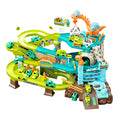 Electric engineering rail car sliding train parking lot car breakthrough adventure boy educational kids toy