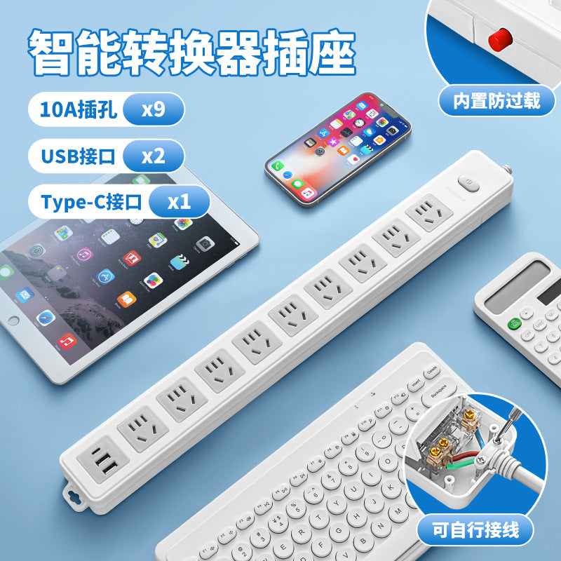 Multi-socket wireless power strip without cord socket with usb connection power strip self-wiring converter power strip power strip